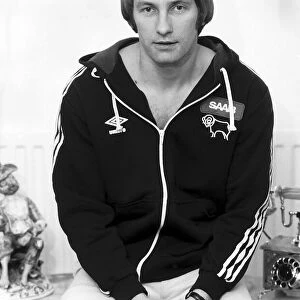 Colin Todd Derby and England footballer, poses wearing his clubs track top