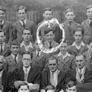 Collect picture Freddie Laker in a school photograph. Circa 1940