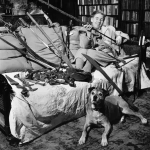 Collections - Mrs Dick with her main armament - and her canine bodyguard dog Peter Collections - Mrs Dick with her main armament - and her canine bodyguard dog Peter