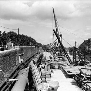 Colne Bridge rebuilding, Uxbridge 1936