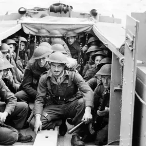 Combined Operations Print: Royal Marine Commandos in Landing Craft Combined Operations Print: Royal Marine Commandos in Landing Craft