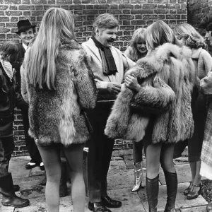 Benny Hill with Girls Print 1978