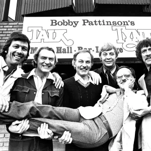 Comedian Bobby Pattinson is given a bumpy ride by the Dallas Boys, back in June, 1977 Comedian Bobby Pattinson is given a bumpy ride by the Dallas Boys, back in June, 1977