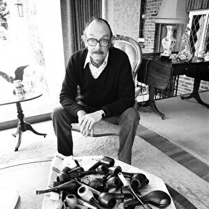 Comedian, Eric Morecambe, pictured at home in Harpenden, Hertfordshire, England