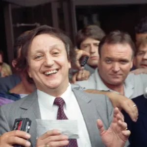 Comedian Ken Dodd after being acquitted of tax evasion charges. Liverpool Crown Court Comedian Ken Dodd after being acquitted of tax evasion charges. Liverpool Crown Court