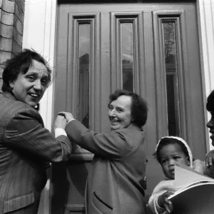Comedian Ken Dodd opens flats in Ducie Street and Beaconsfield Street, Toxteth, Liverpool