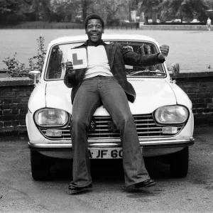 Black and white print of young Lenny Henry