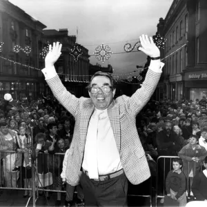 Ronnie Corbett Turns on Newcastle Christmas Lights Print 1989 Ronnie Corbett Turns on Newcastle Christmas Lights Print 1989