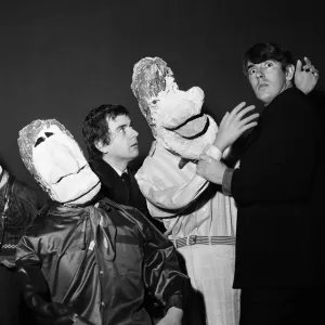 Comedians Dudley Moore and Peter Cook before their appearance on Sunday Night Comedians Dudley Moore and Peter Cook before their appearance on Sunday Night