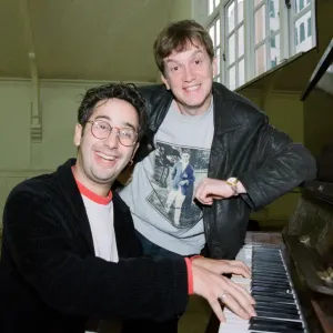 Comedians Frank Skinner and David Baddiel who hosted the British television programme Comedians Frank Skinner and David Baddiel who hosted the British television programme