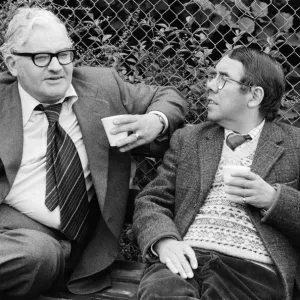 The Two Ronnies at Cowden Railway Station, 26th September 1977 Print The Two Ronnies at Cowden Railway Station, 26th September 1977 Print