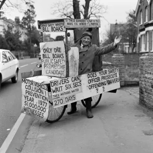 Commander Bill Boaks setting out from his home near Kingston in his own special Commander Bill Boaks setting out from his home near Kingston in his own special