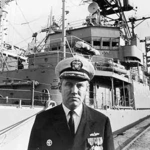 Commander Lloyd H Adams, USS Barry, Middlesbrough 1978 Print Commander Lloyd H Adams, USS Barry, Middlesbrough 1978 Print