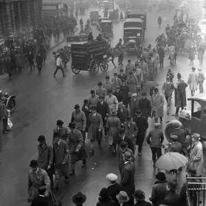 Commuters making their way to work near The Bank in the City of London Commuters making their way to work near The Bank in the City of London