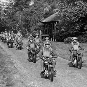 A company of mechanised troops undergoing a course of rough riding A company of mechanised troops undergoing a course of rough riding