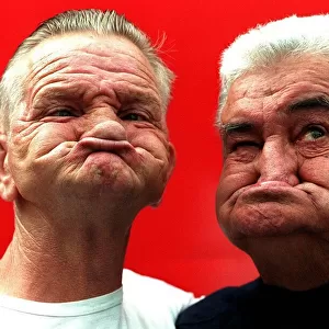 Competitors in the Black country gurning competition held in Dudley