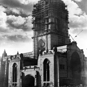 Liverpool Anglican Cathedral Print, 6th December 1940