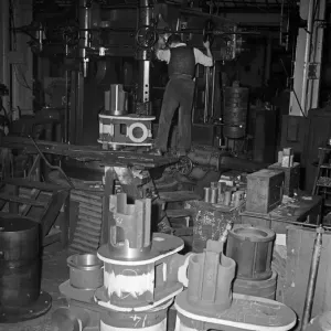 Components for the construction of mobile cranes seen here being manufactured Components for the construction of mobile cranes seen here being manufactured