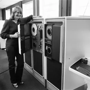 Computers at Leasco Offices Print, Reading 1980 Computers at Leasco Offices Print, Reading 1980