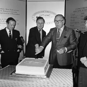 Concorde 10th anniversary of London to New York route. London Airport. 22nd November 1987 Concorde 10th anniversary of London to New York route. London Airport. 22nd November 1987