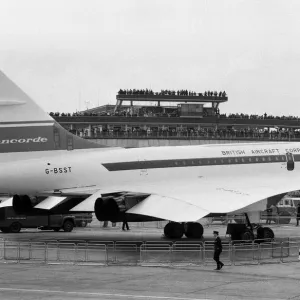 Concorde on show at Heathrow Airport. 3rd July 1972 Concorde on show at Heathrow Airport. 3rd July 1972