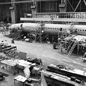 Concorde Prototype 2. being built in the Brabazon hanger at B. A. C Filton Bristol