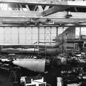 Concorde Prototype 2. being bult in the Brabazon hanger at B. A. C Filton Bristol Concorde Prototype 2. being bult in the Brabazon hanger at B. A. C Filton Bristol