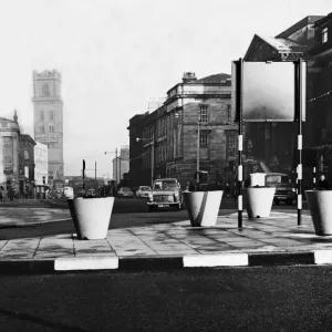 Concrete urns on Hamilton Square in Birkenhead, Wirral, Merseyside Concrete urns on Hamilton Square in Birkenhead, Wirral, Merseyside