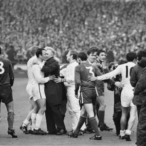 Congratulations for Tottenham Hotspur forward Jimmy Greaves from manager Bill Nicholson