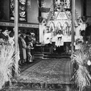 Harvest Service at St Johns Church, Sparkhill Print, 1956 Harvest Service at St Johns Church, Sparkhill Print, 1956