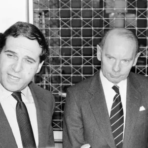 Conservative Home Secretary Leon Brittan pictured during his visit to Westminster