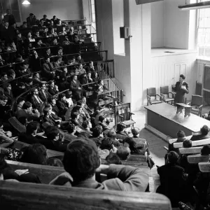 Conservative MP for Smethwick, Peter Griffiths, talking at Kings College, London Conservative MP for Smethwick, Peter Griffiths, talking at Kings College, London