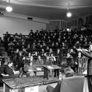 Conservative MP for Smethwick, Peter Griffiths, talking at Kings College, London Conservative MP for Smethwick, Peter Griffiths, talking at Kings College, London