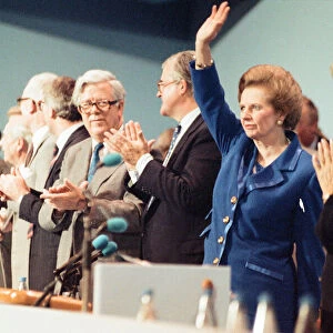The Conservative Party Conference, Bournemouth. Prime Minister Margaret Thatcher with