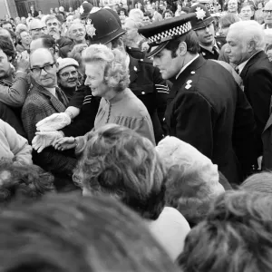 Conservative Party leader Margaret Thatcher at the party conference at Winter Gardens Conservative Party leader Margaret Thatcher at the party conference at Winter Gardens