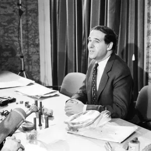 Consevative Home Secretary Leon Brittan at a press conference at Sheffield Police Consevative Home Secretary Leon Brittan at a press conference at Sheffield Police