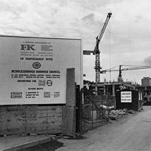 Under construction, Hill Street Centre Development, Middlesbrough, 1st October 1980