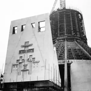 Construction of Liverpool Metropolitan Cathedral, Merseyside, 8th September 1965 Construction of Liverpool Metropolitan Cathedral, Merseyside, 8th September 1965
