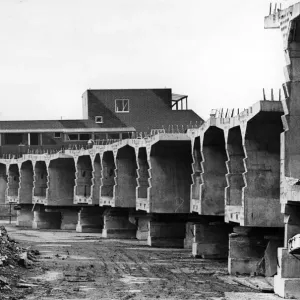 Construction of the Ouseburn Viaduct, Tyneside Metro. 9th November 1977 Construction of the Ouseburn Viaduct, Tyneside Metro. 9th November 1977