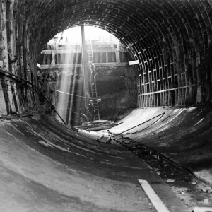 Construction of the Queensway Tunnel, which is one of The Mersey Tunnels, circa 1930s Construction of the Queensway Tunnel, which is one of The Mersey Tunnels, circa 1930s