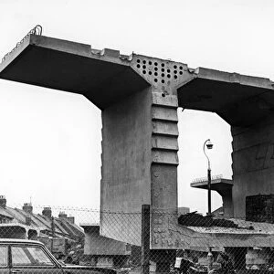 Construction of the Tyneside Metro. 9th November 1977
