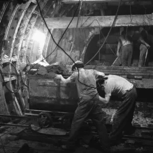 Construction of the Victoria Line under the streets of London 29th October 1964 Construction of the Victoria Line under the streets of London 29th October 1964