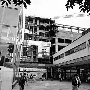 The Construction of West Orchards Shopping Centre. 8th September 1990