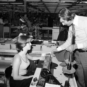 Print of William Van Overdyk at Burton factory in Leeds, 21st July 1976 Print of William Van Overdyk at Burton factory in Leeds, 21st July 1976