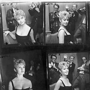 Contact sheet of French film actress Brigitte Bardot. November 1956