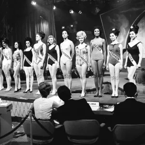 Contestants for Miss World 1964 Beauty Competition, pictured wearing swimwear during Contestants for Miss World 1964 Beauty Competition, pictured wearing swimwear during
