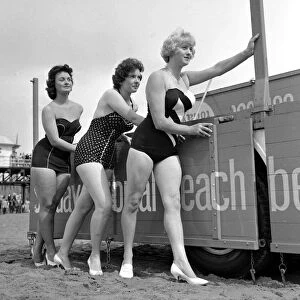 Contestants in the Sunday Mirror Marilyn Monroe contest at Rhyl. 7th August 1960