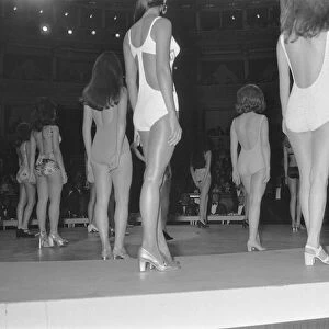 Contestants of various countries on the catwalk during the Miss World beauty contest at