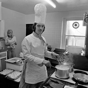 Cordon Bleu Chef Luis Huber pictured in the kitchen of his roadside Cafe "