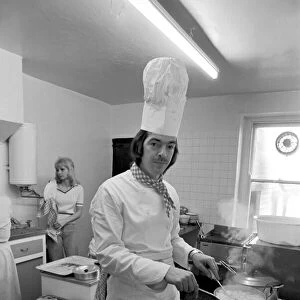 Cordon Bleu Chef Luis Huber pictured in the kitchen of his roadside Cafe "